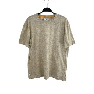 Kangol Men's M Heathered Gray Yellow Short Sleeve T-Shirt Kangaroo Logo Tee